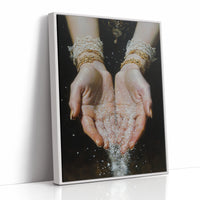Glistening Moments Between Fingers