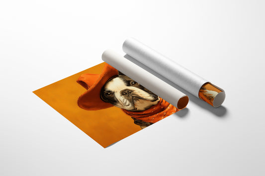 Sunset Pup Rides The Range