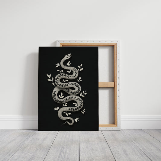Serpent Adorned With Silver Leaves