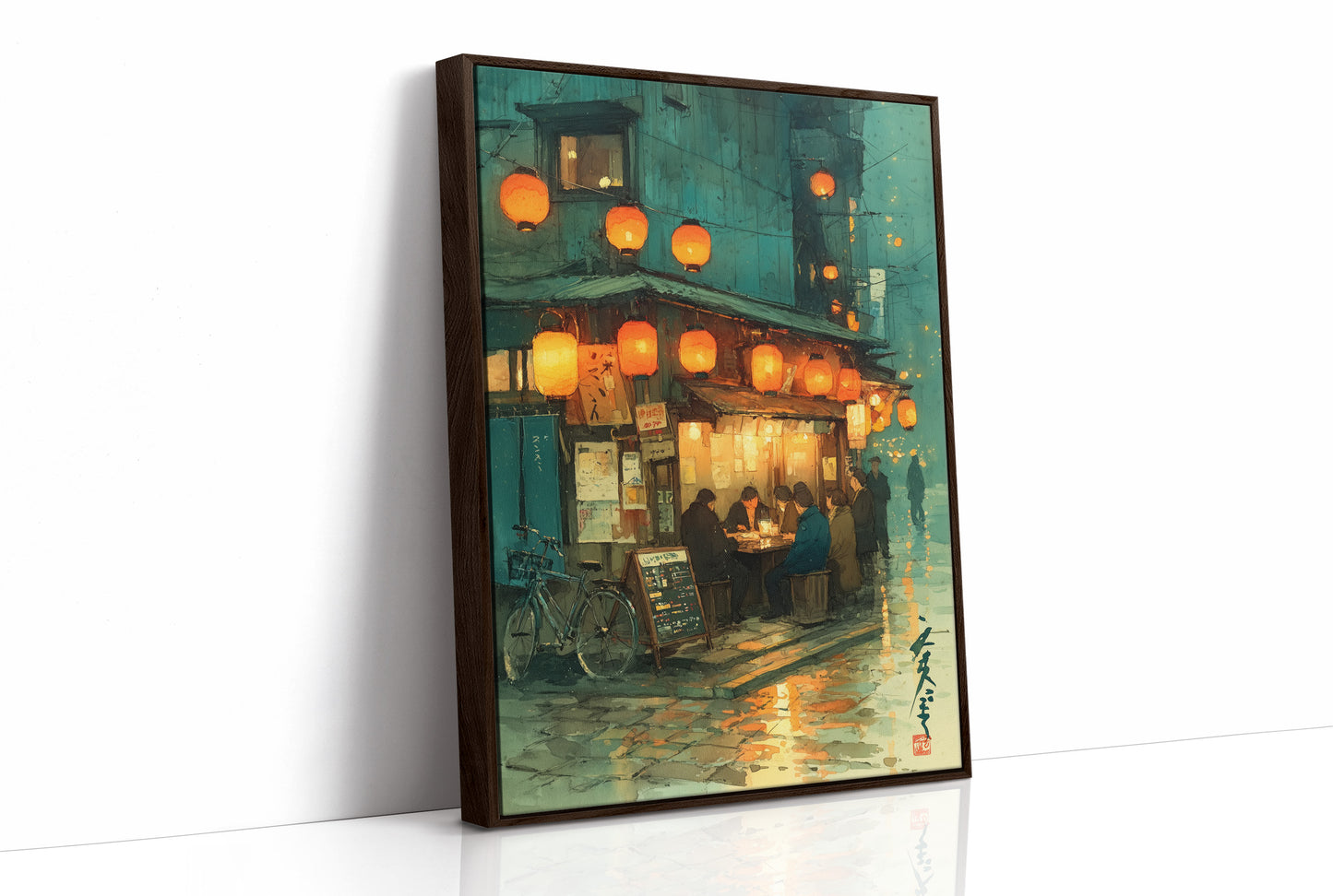 Lanterns Light The Rainy Street