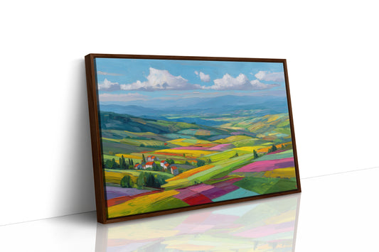Tuscany Fields Dance In Rainbow Light