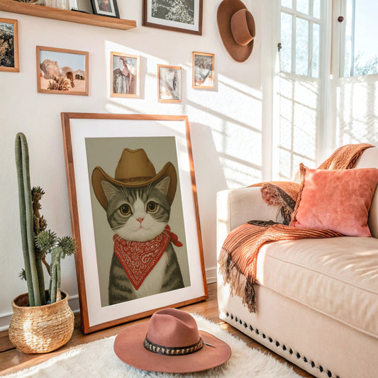 Sunset Ranch Cat Tips His Hat