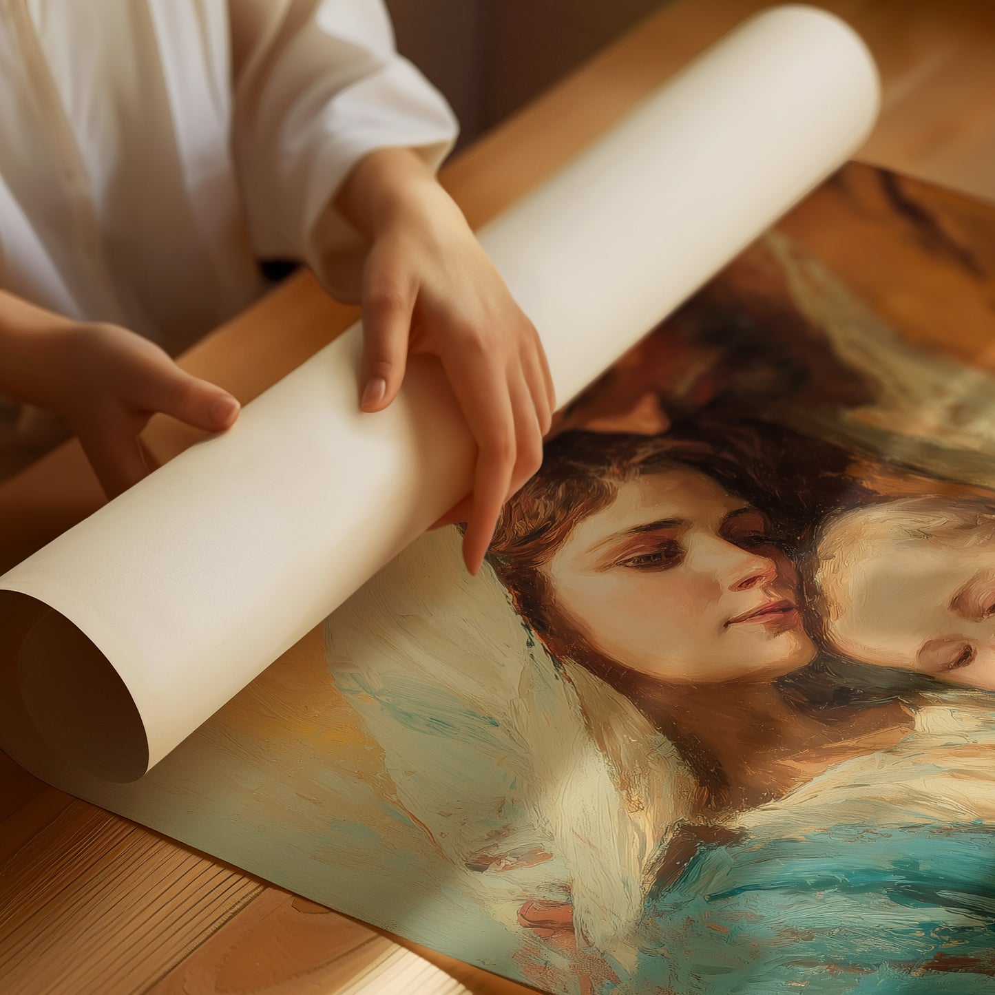 Tender Embrace in Heavenly Light