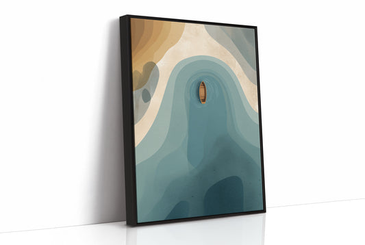 Solitude Adrift in Turquoise Canyons