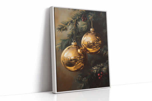 Golden Orbs of Winter's Embrace