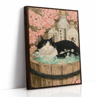 Sake Bath Under Cherry Blossoms