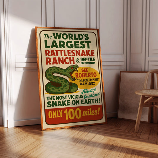 World’s Largest Rattlesnake Ranch Print