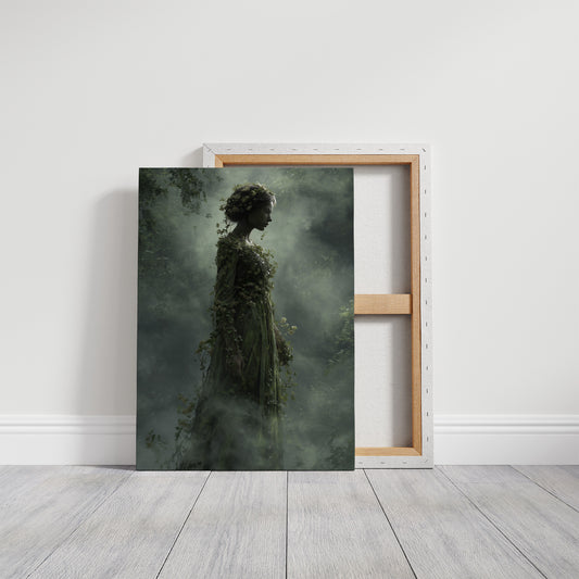 Moss Maiden In Twilight Fog