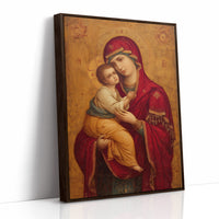 Sacred Crimson Against Golden Leaf