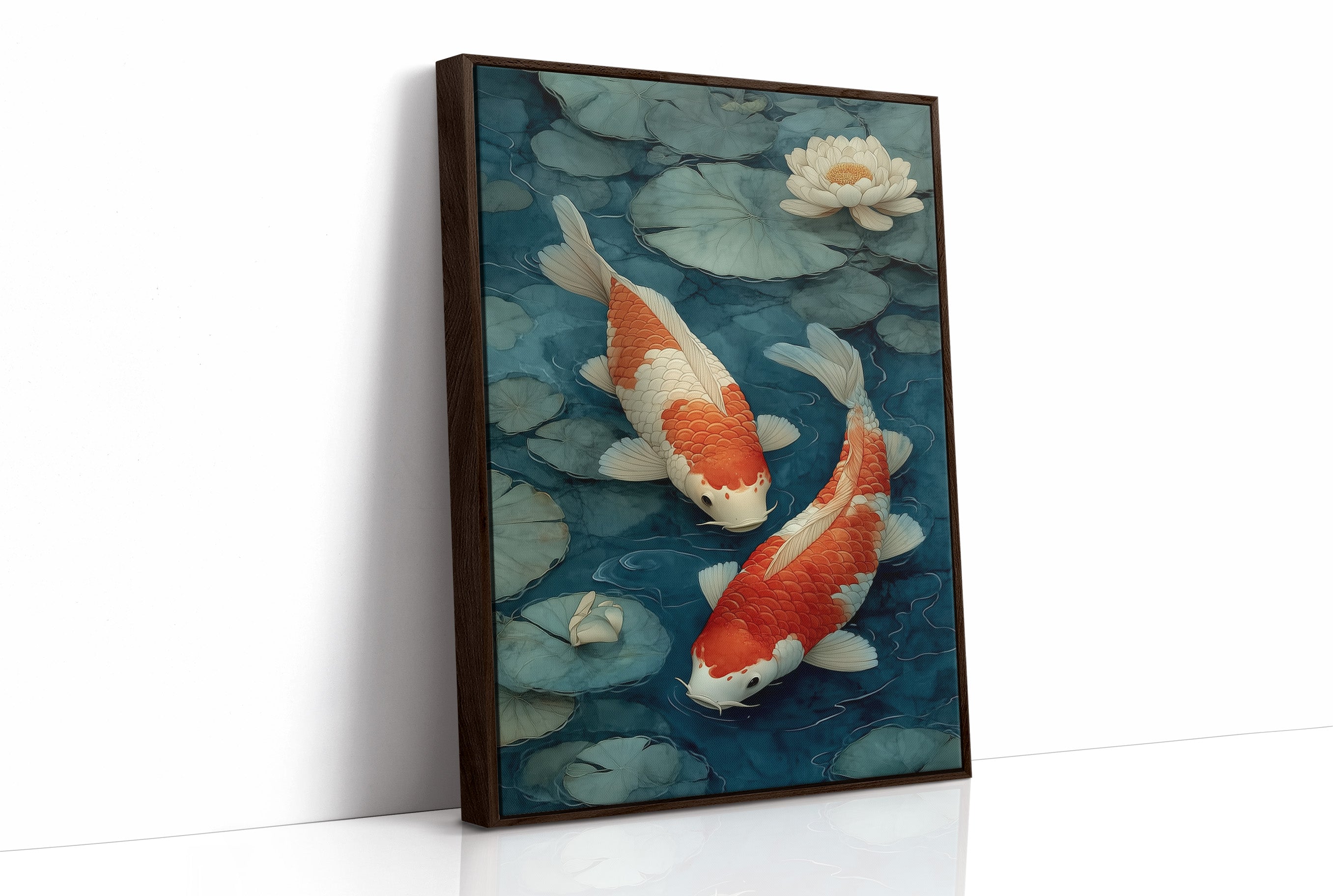 Koi Dance Below Lotus Light