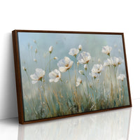 White Poppies Dance In Morning Mist