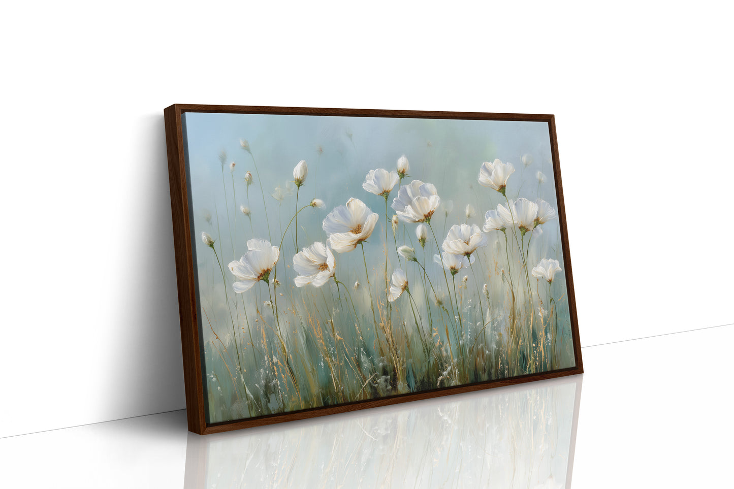 White Poppies Dance In Morning Mist