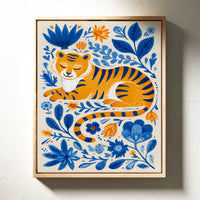 Amidst Flora, A Tiger Rests