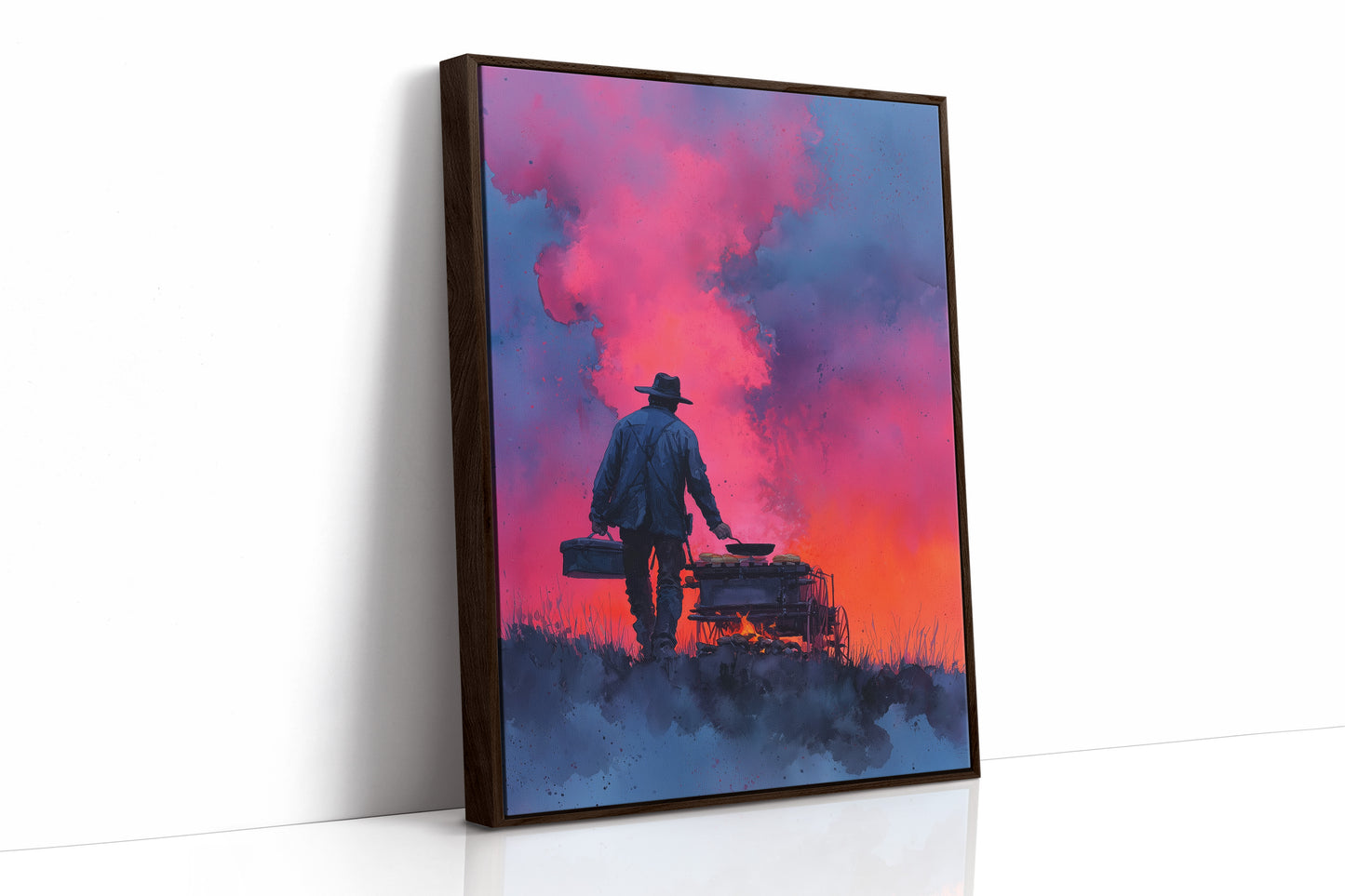 Chuckwagon Cook at Dusk