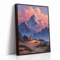 Lone Tent Under Crimson Peaks