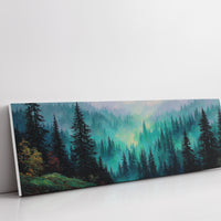 Misty Pines at Dawn