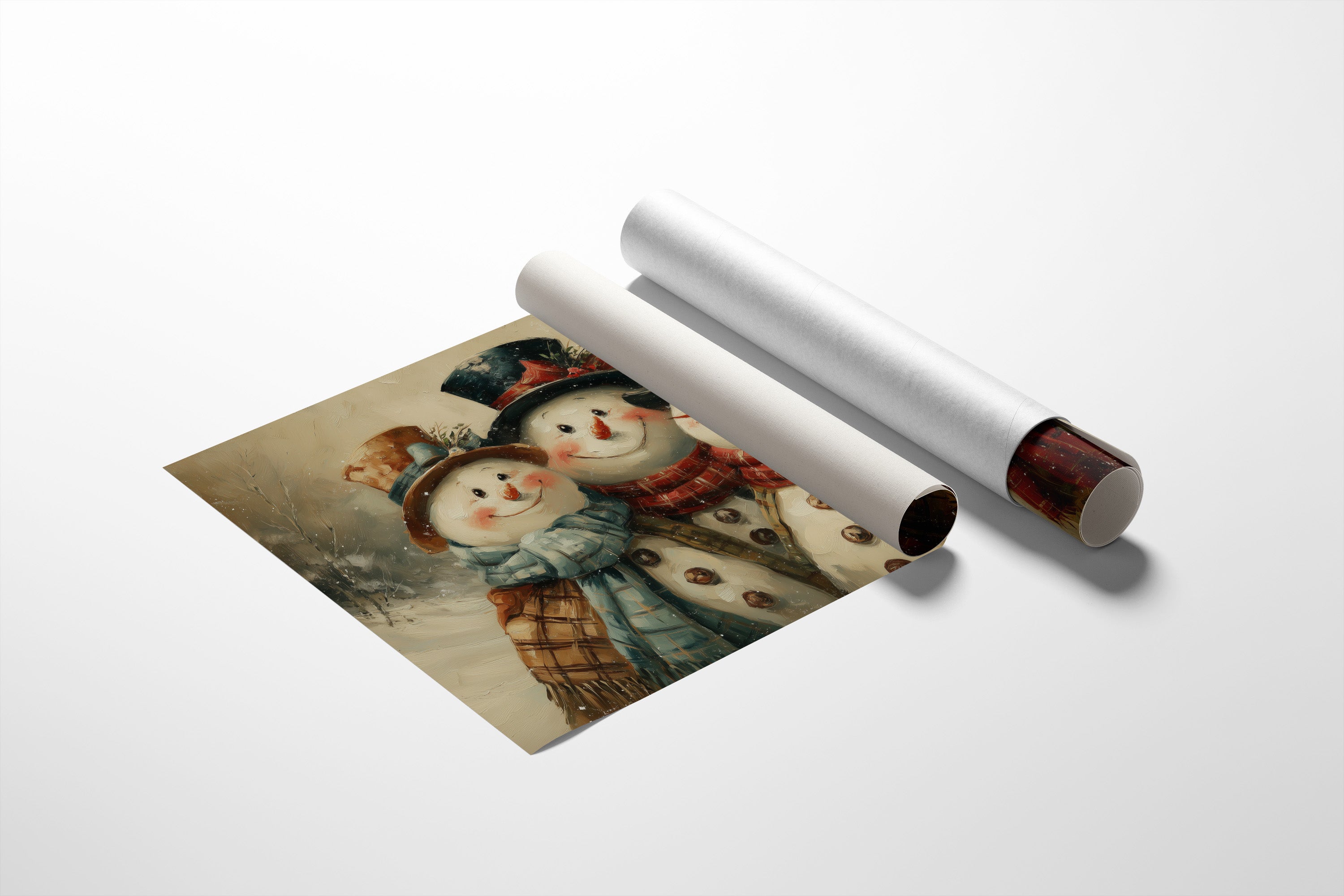 Three Smiles in Falling Snow