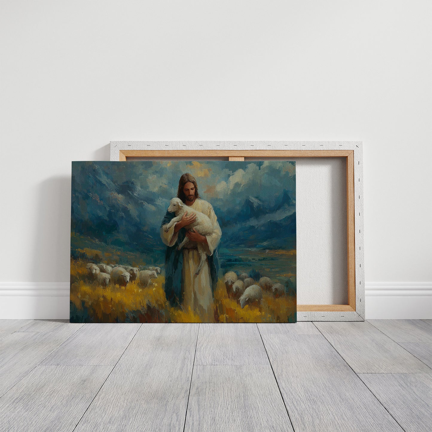 Gentle Shepherd Tends Golden Fields