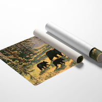 Black Bear Family, Dappled Trail