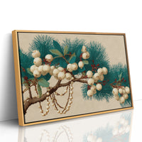 Snowberries and Pearls on Pine