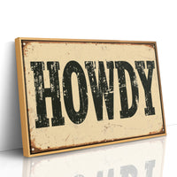 Howdy, Rusted Tin Sign
