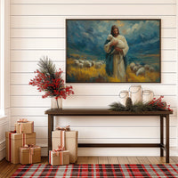 Gentle Shepherd Tends Golden Fields