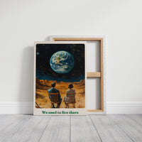 We Used to Live There – Surreal Earth from Afar, Thought-Provoking Wall Art