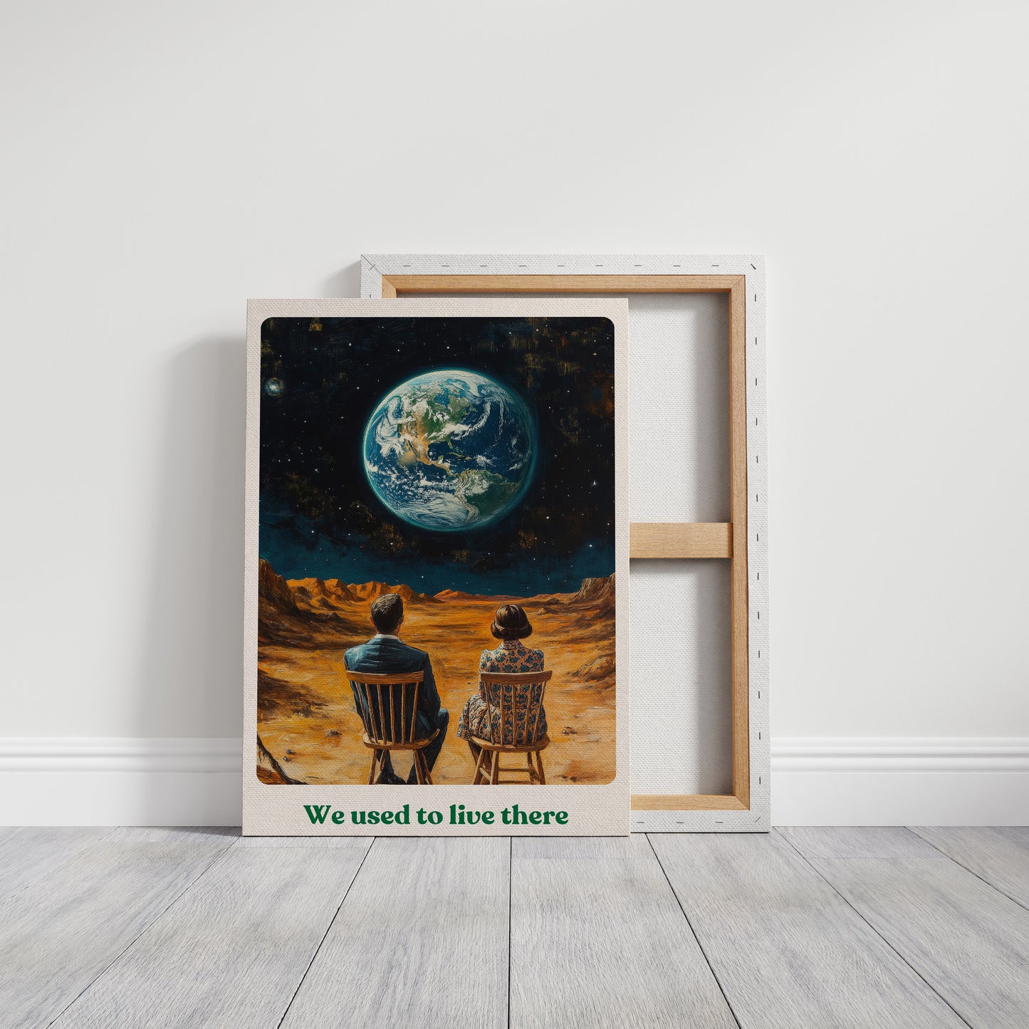 We Used to Live There – Surreal Earth from Afar, Thought-Provoking Wall Art