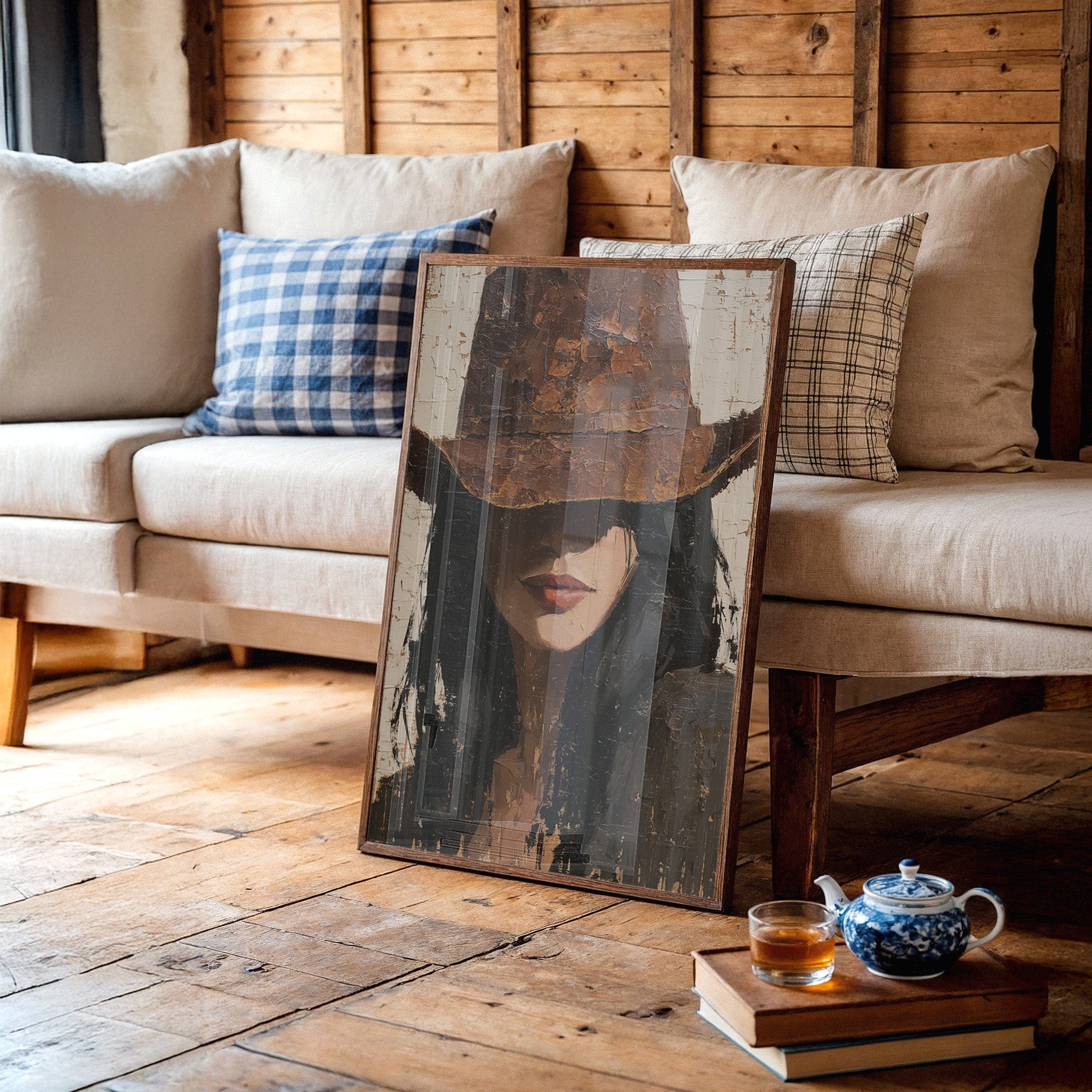 Leather Hat Hides Autumn Secrets