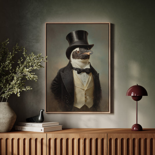 Dapper Penguin in Formal Attire
