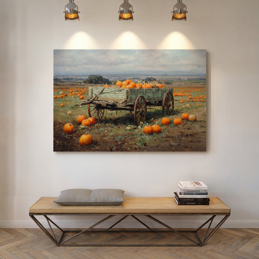 Harvest Wagon Rests In October Light