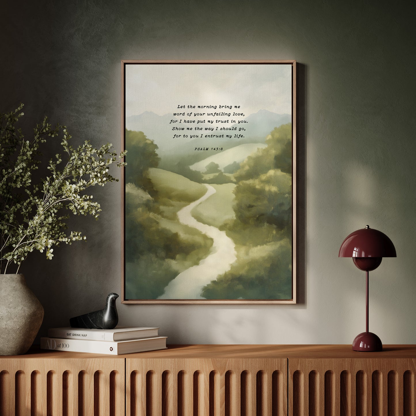 Guided Morning Path Psalm 143:8 Art Print