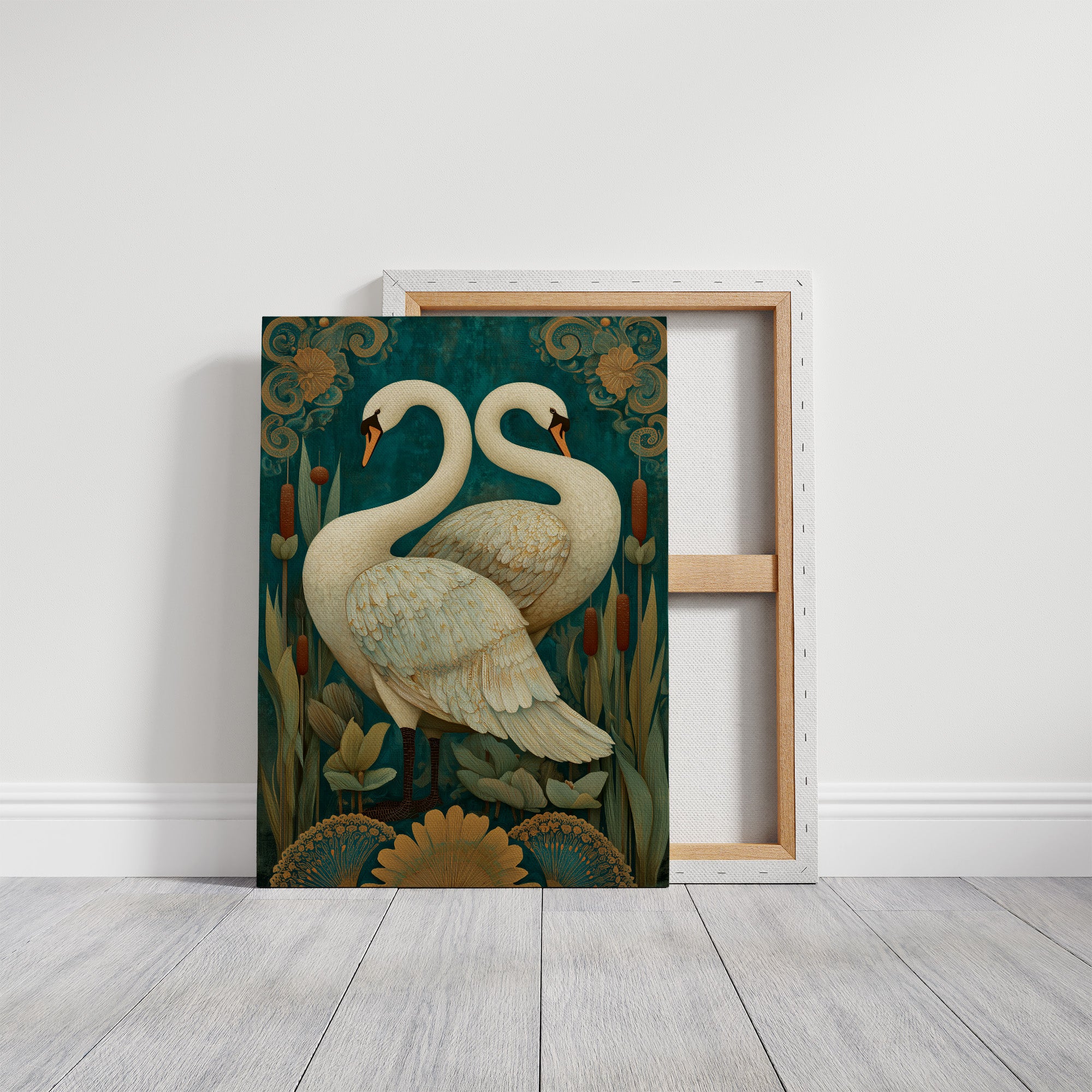 Elegant Duet Against Emerald Waters