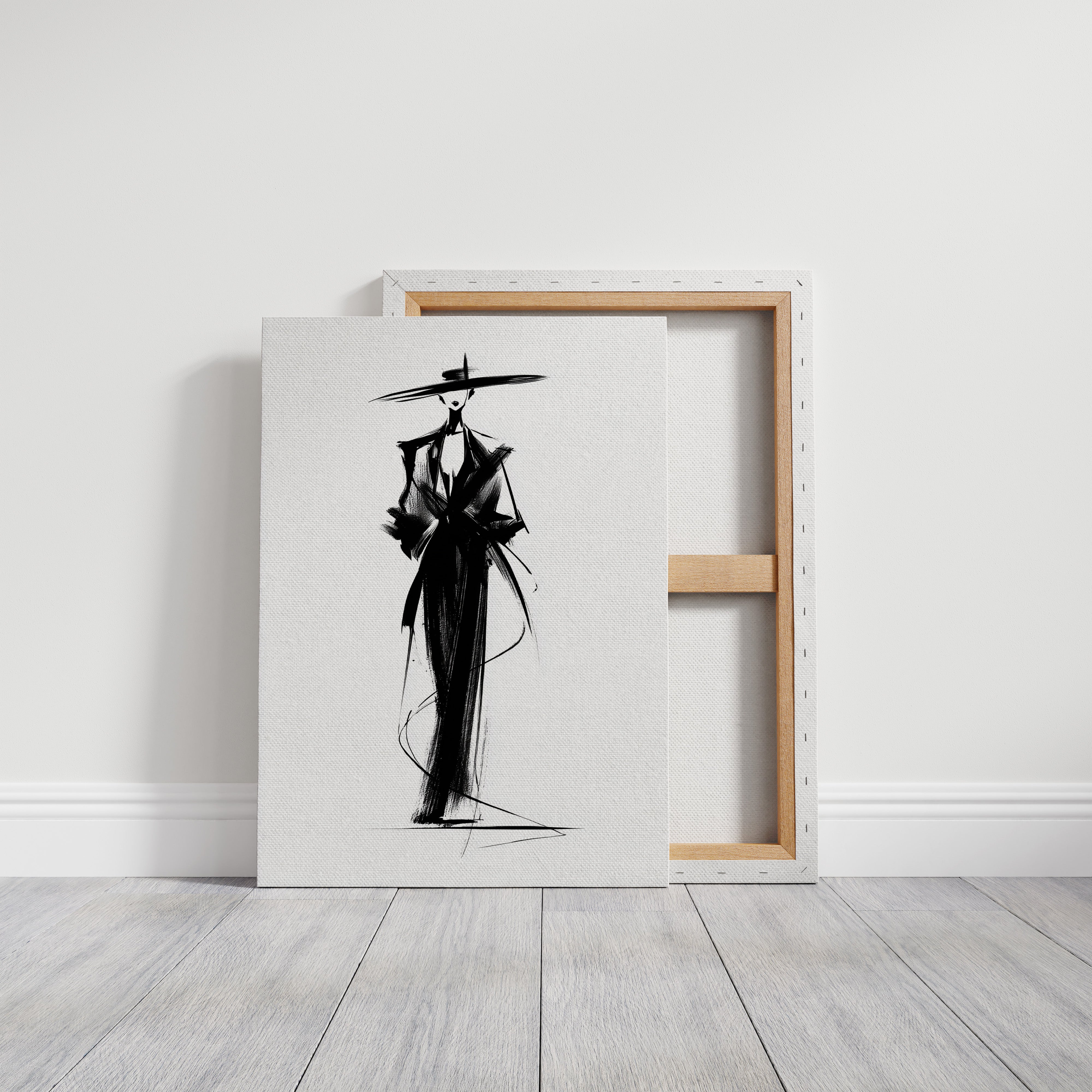 Elegant Silhouette in Ink