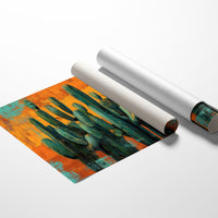 Saguaros Against Copper Sky
