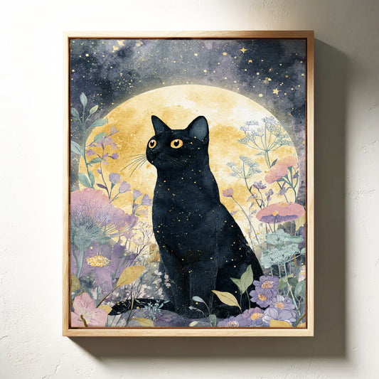 Starlit Vigil Among Blossoms