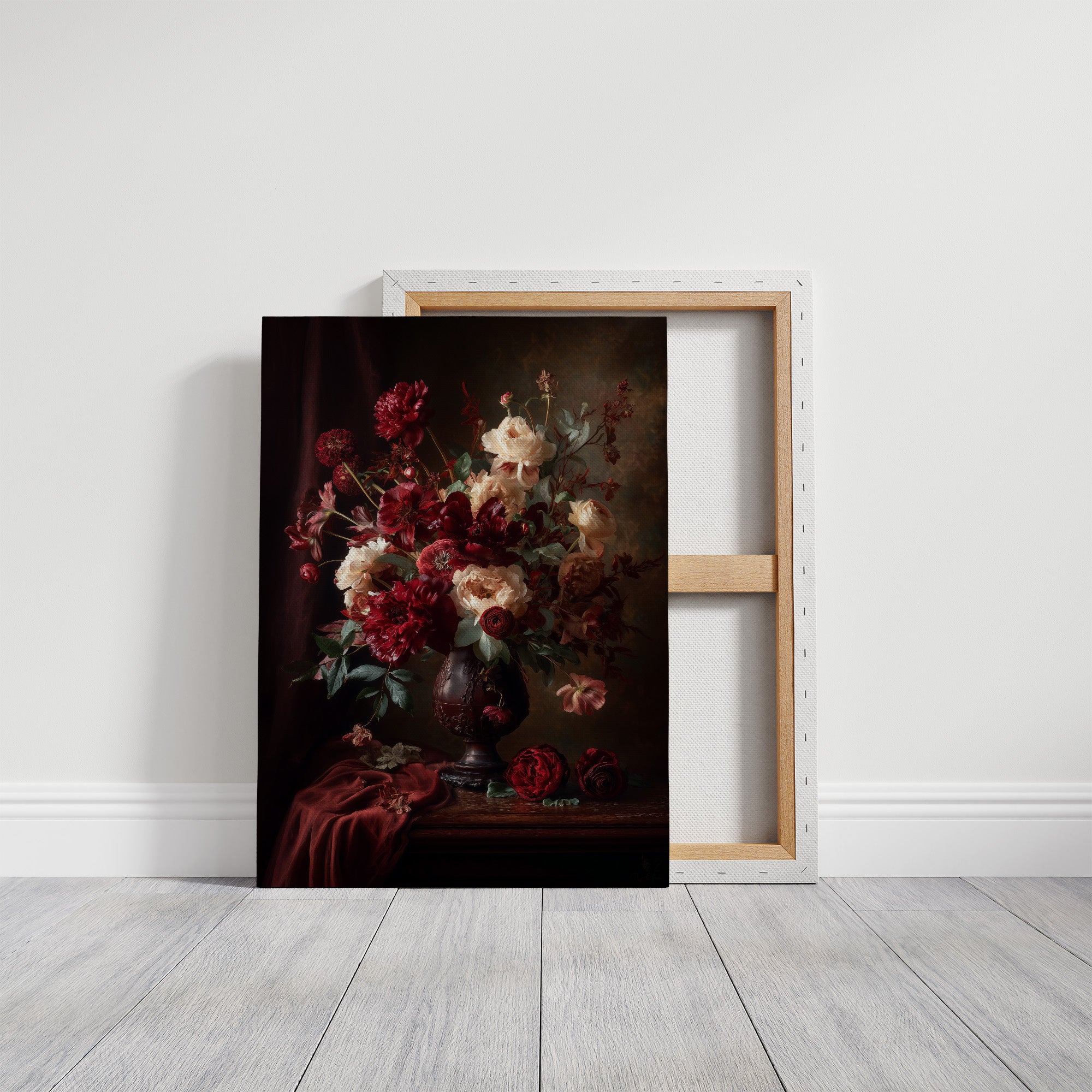 Velvet Blooms Against Midnight Walls