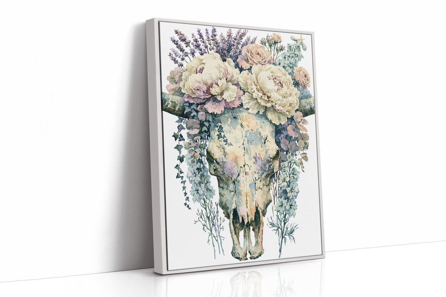 Skull Softened by Peonies
