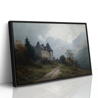 Castle Perched On Misty Hillside