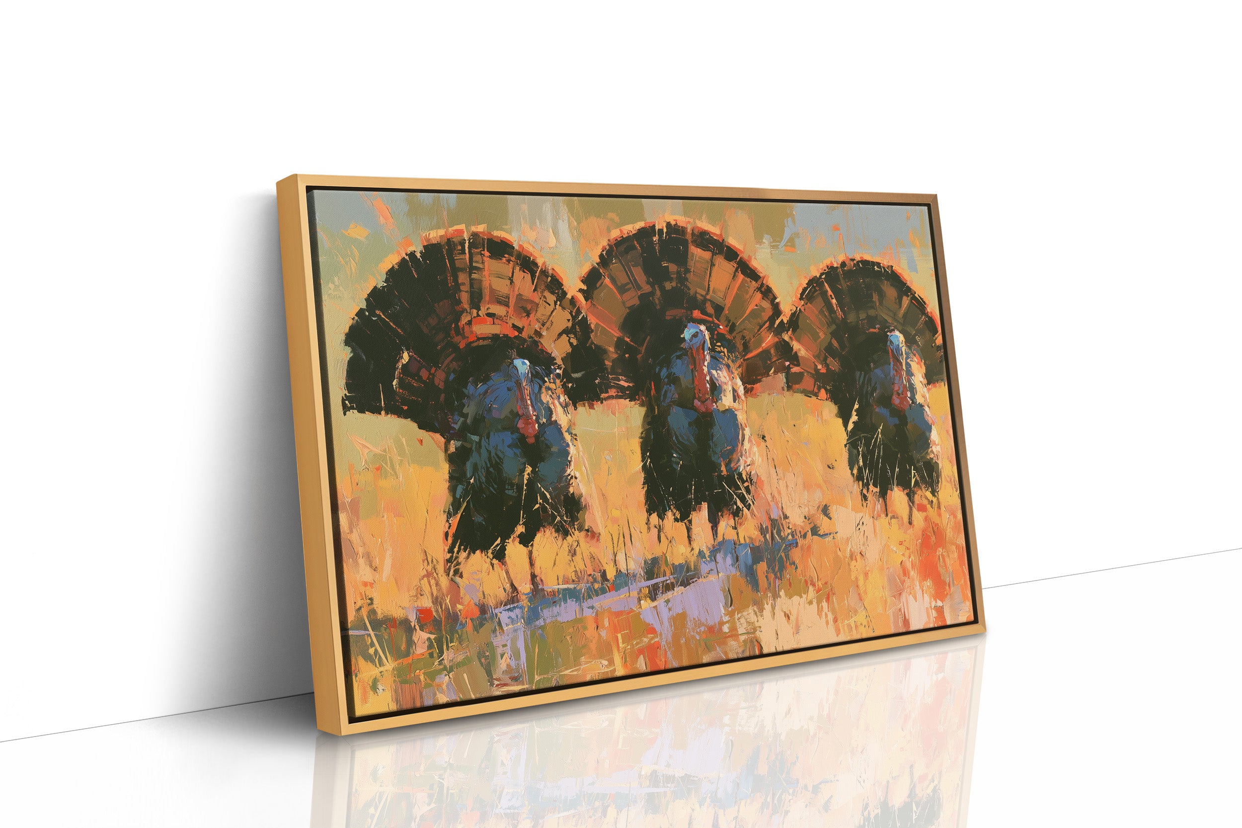 Three Turkeys, Full Display