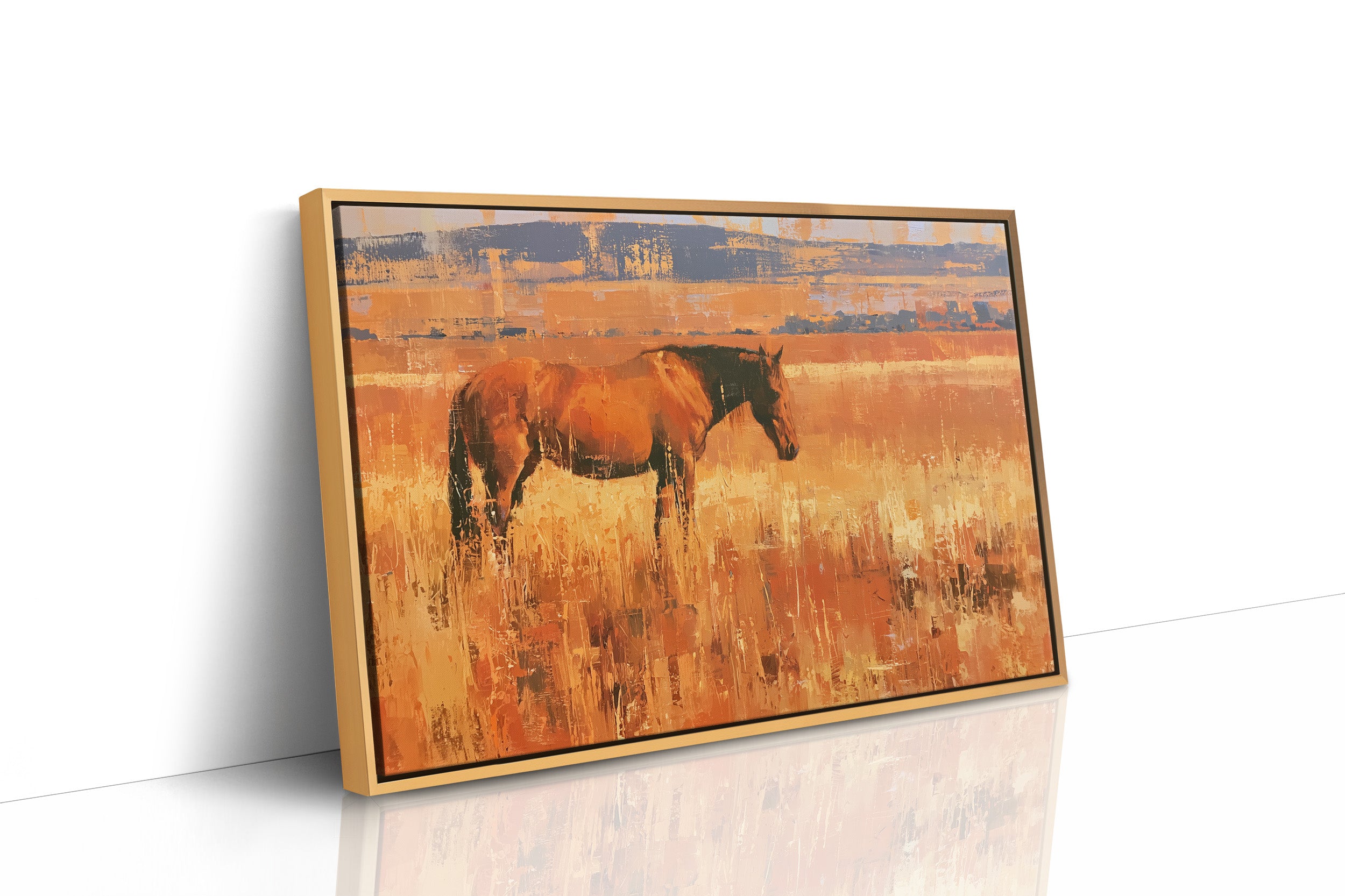 Bay Horse In Amber Grass