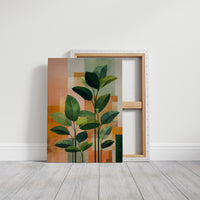 Geometric Harmony: Foliage in Warm Abstraction