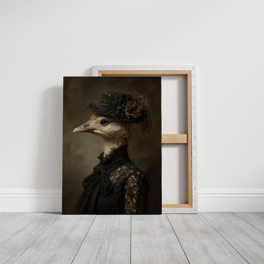 Feathered Nobility In Vintage Attire