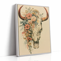 Skull Dressed in Wildflowers