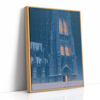 Snowfall at the Cathedral Doors