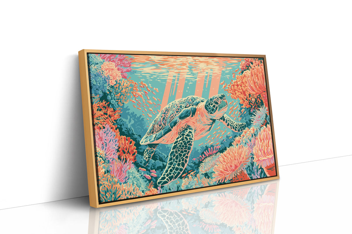 Sea Turtle Coral Reef Glide