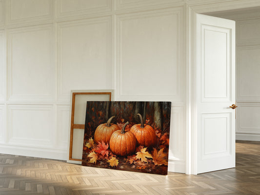 Autumn's Orange Glow Among Leaves