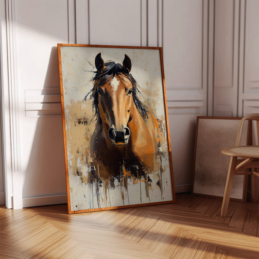 Golden Mare with Wild Mane