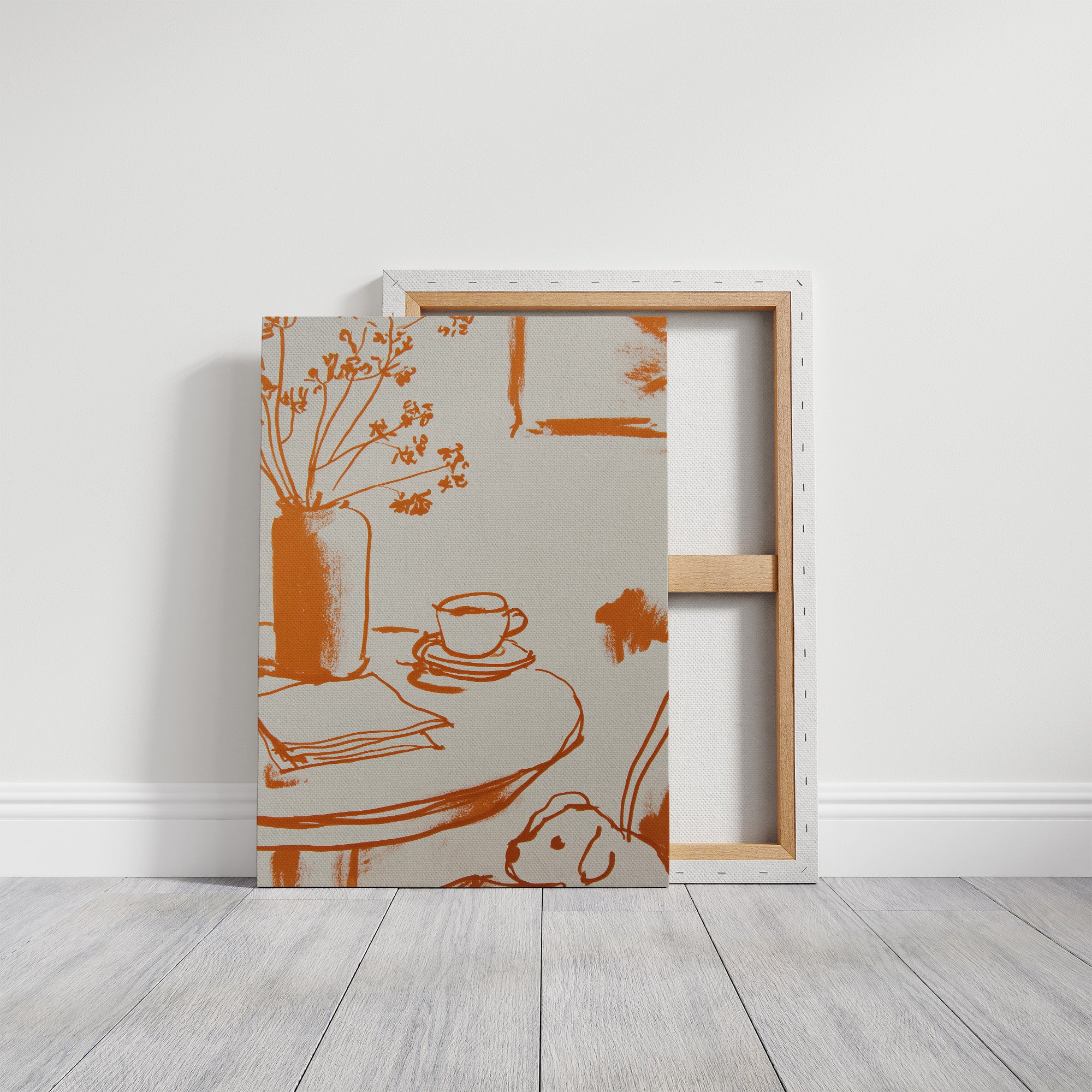 Tangerine Morning: Coffee and Wildflowers