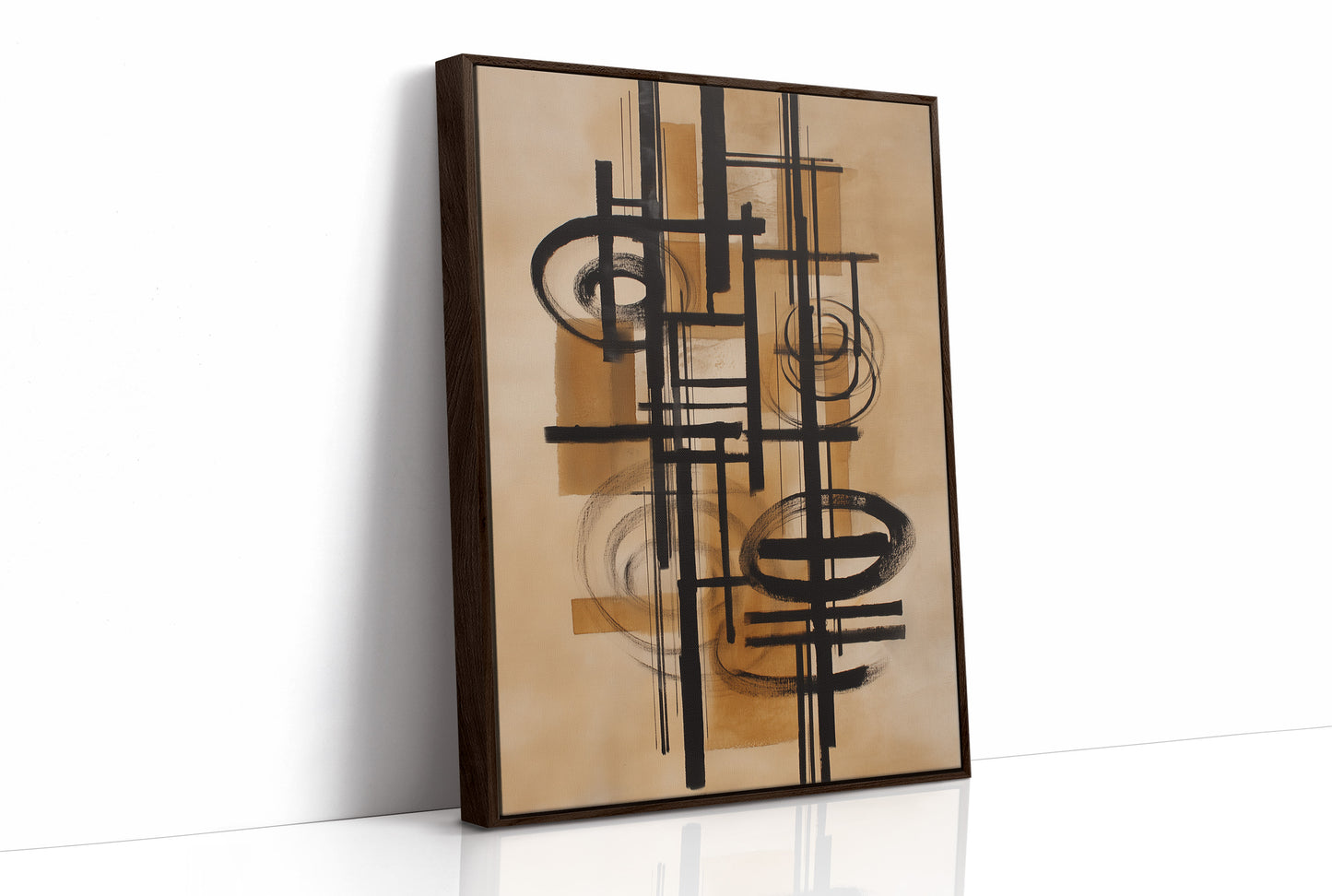 Lines Dance Through Golden Light